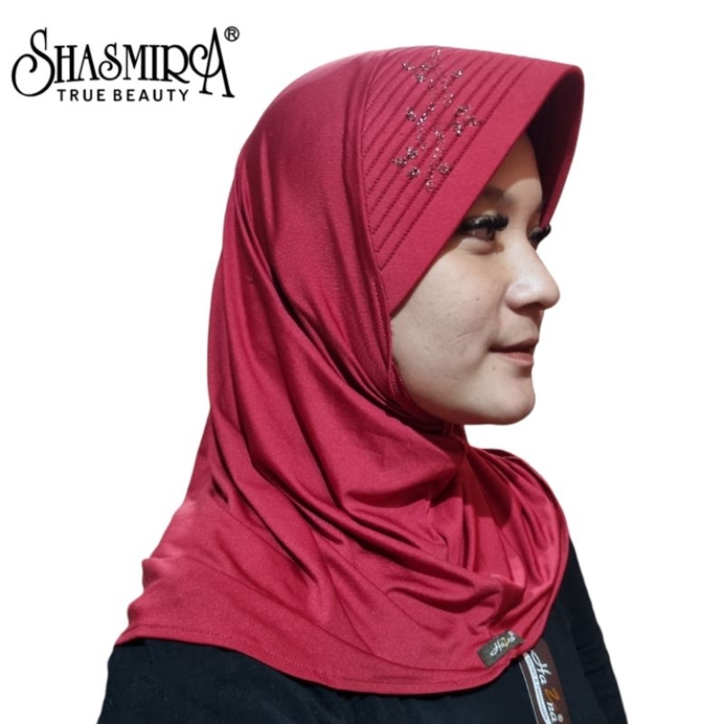 BERGO SHASMIRA CALISA 002 MAROON / KERUDUNG INSTAN SHASMIRA TERBARU 2026