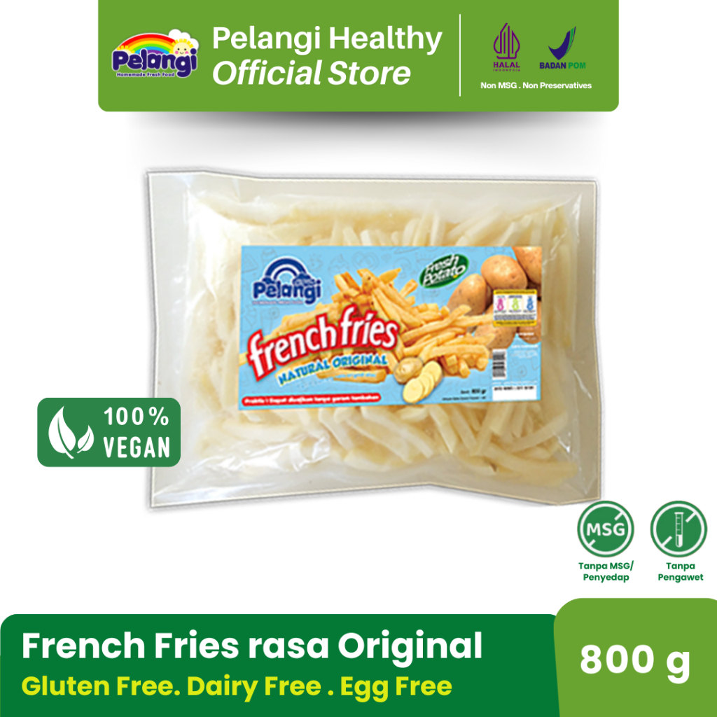 

PELANGI Kentang French Fries Original Gluten Free Egg Free Dairy Free No MSG No Preservatives Halal