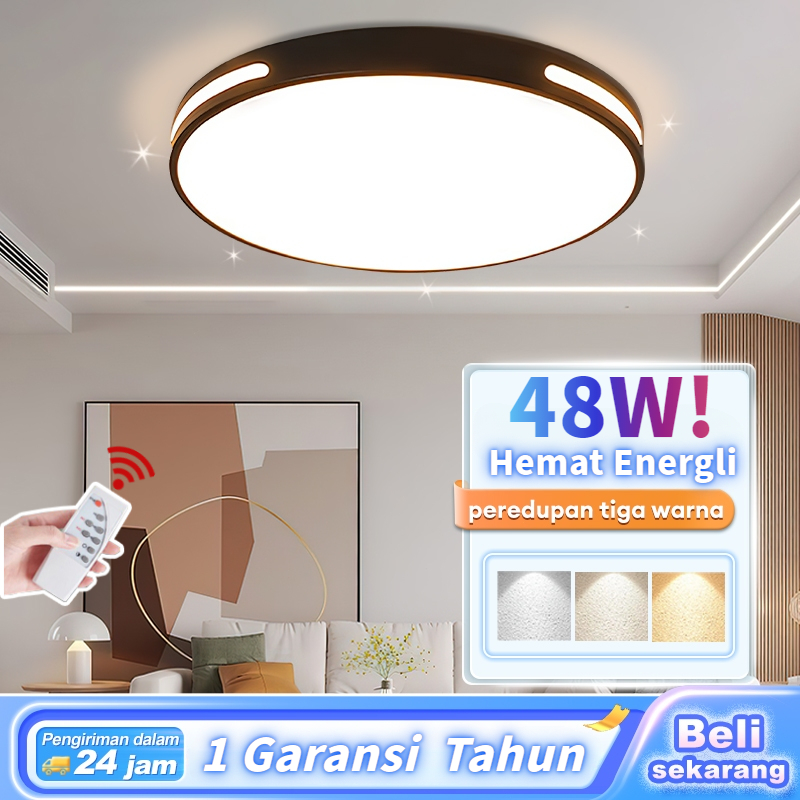 Lampu plafon 3Warna 12/36W LED lampu kamar lampu teras minimalis depan rumah lampu hias ruang tamu l