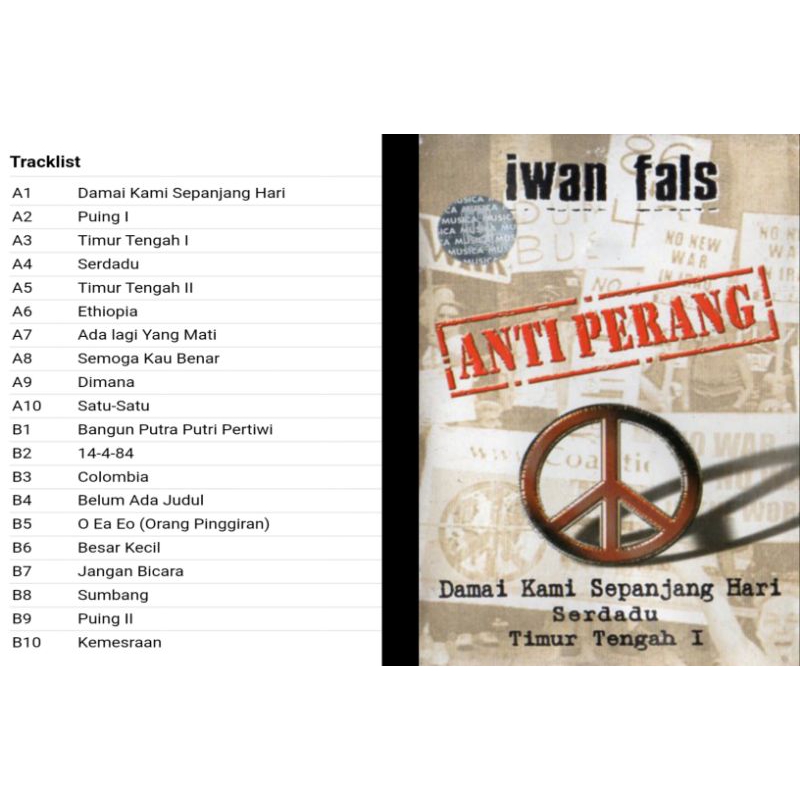 iwan fals anti perang cd album 2001