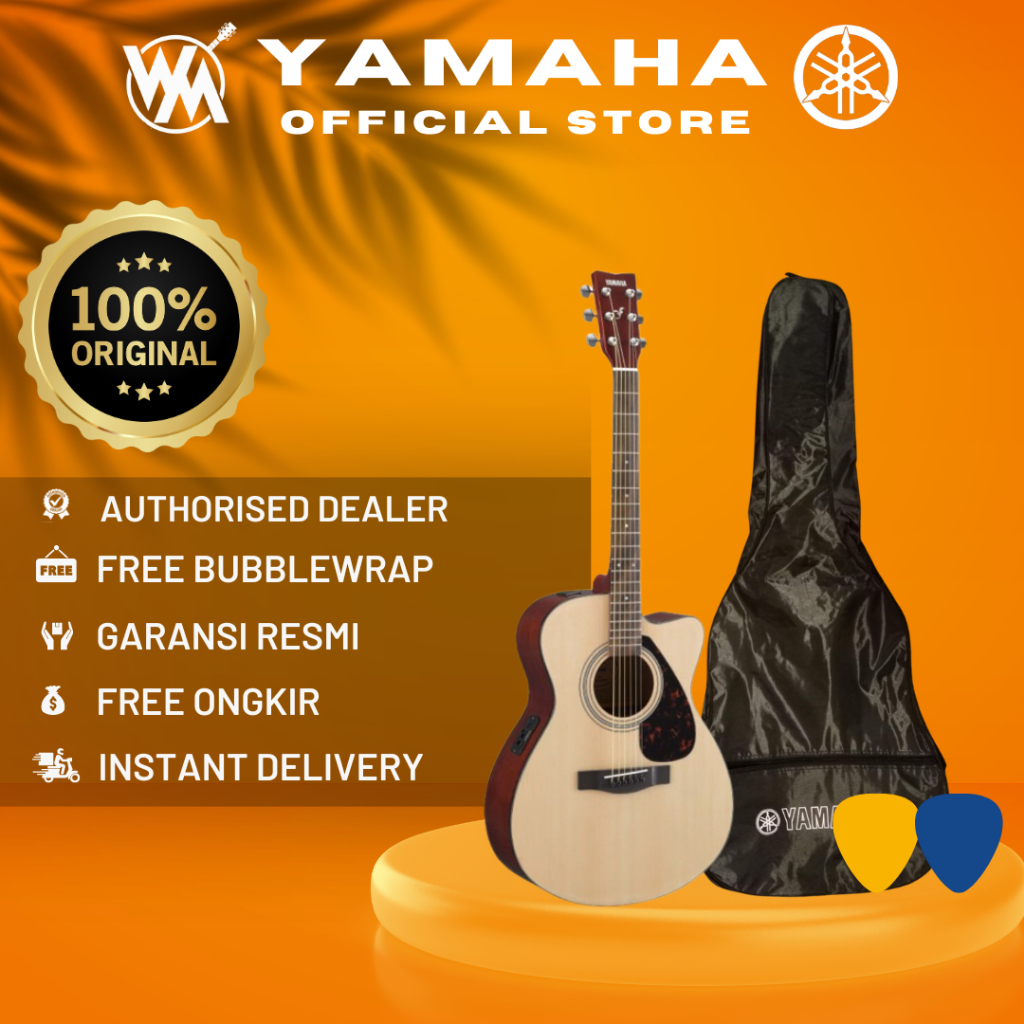 Yamaha Gitar Akustik Elektrik FSX315C/FSX 315 C/FSX-315C Natural + Softcase & 2 Pick Gitar