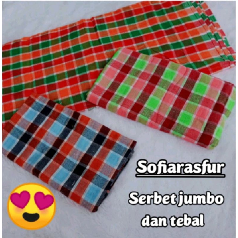 Serbet Warna 1 Lusin jumbo 003 Dua Munara / Serbet jumbo tebal seba guna / serbet warna jumbo