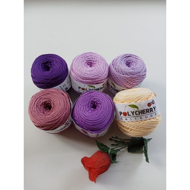Benang Rajut Poliester Polycherry Seri Ungu