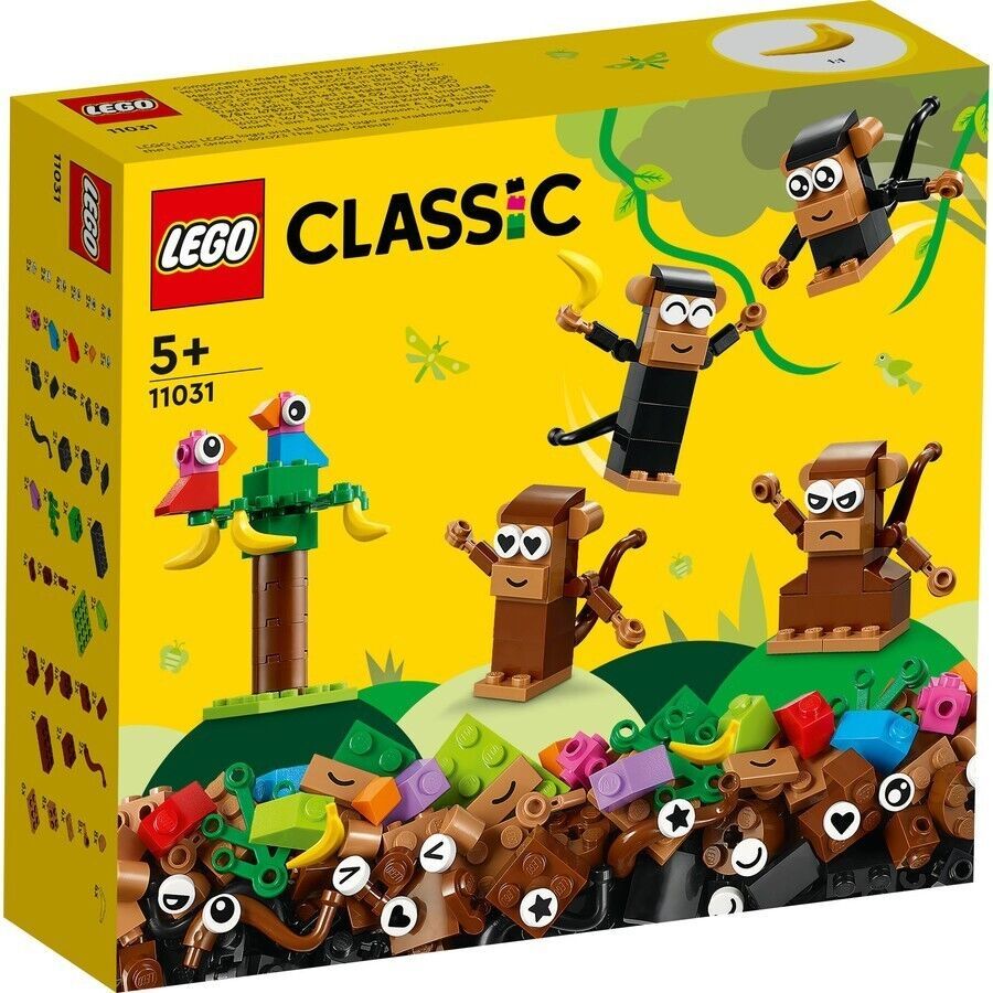 LEGO Classic 11031 - Creative Monkey Fun Set Building Kid Toy Basic Brick Model Jungle Tree Animal Z