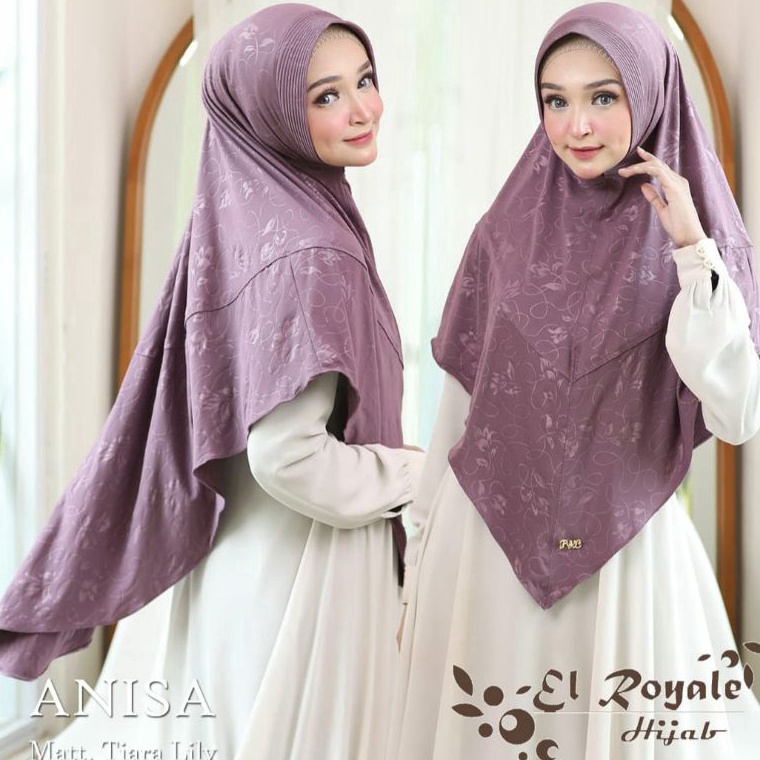 KODE D34K Jilbab Instan Hijab Khimar syari Jersey ANISA ori EL ROYALE