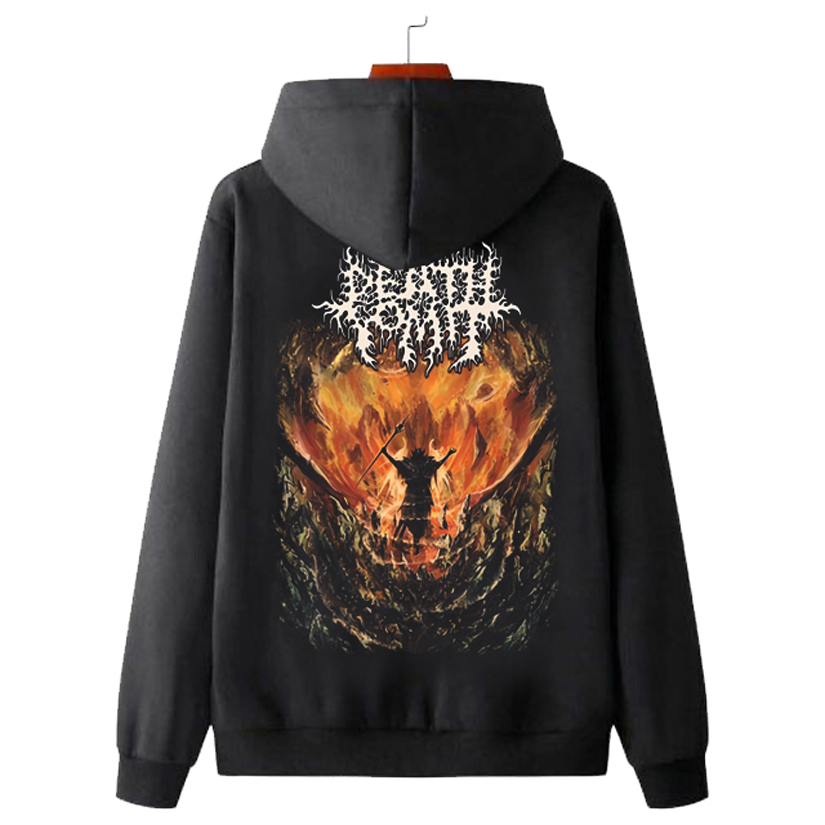 Hoodie DEATH VOMIT UNLEASH THE BEAST Hoodie Bahan Cotton Fleece | Jumper & Zipper Ready Stock