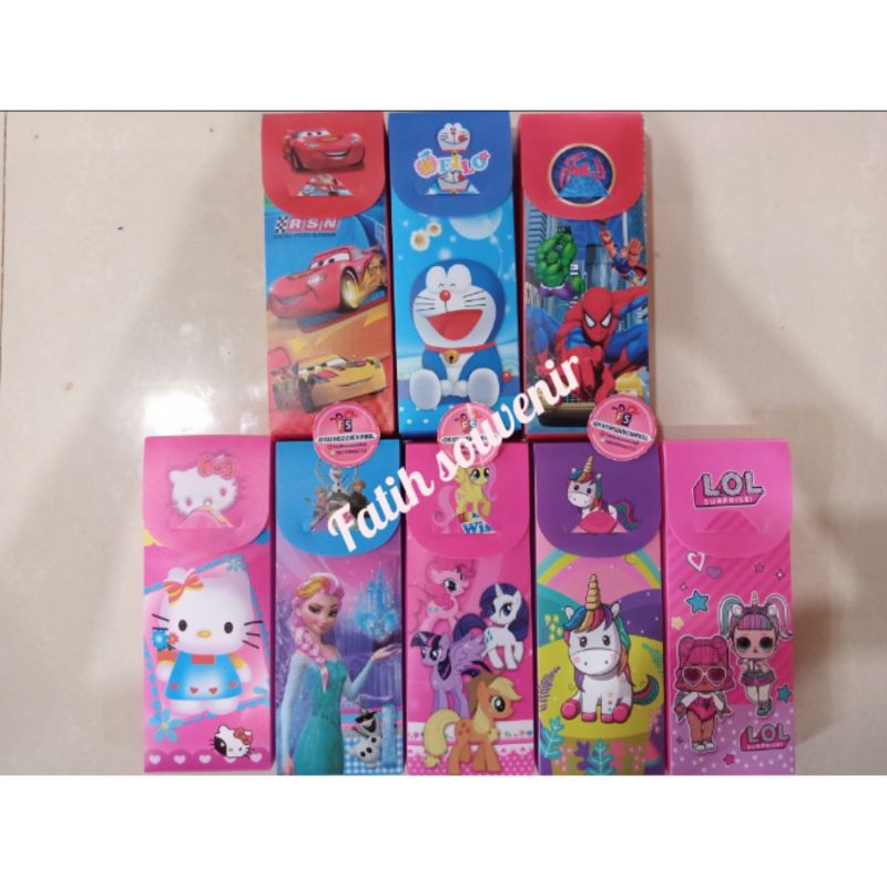 

kotak pensil rakit motif anak