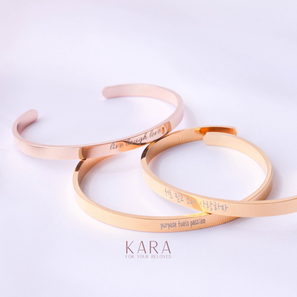 PALING LARIS KARA  Classic Gelang Bangle  Bangle Custom Nama