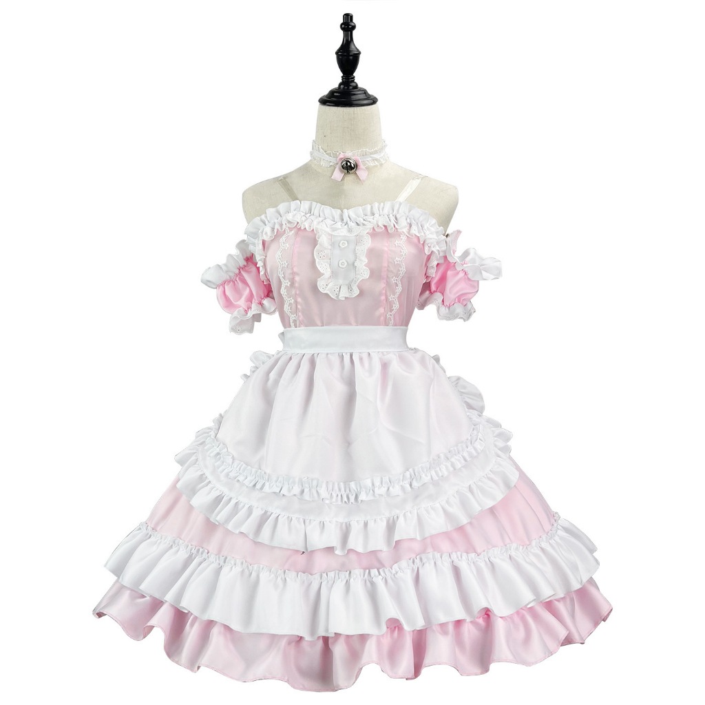 Cosplay women's anime role-playing maid lolita cafe dress sexy maid dress