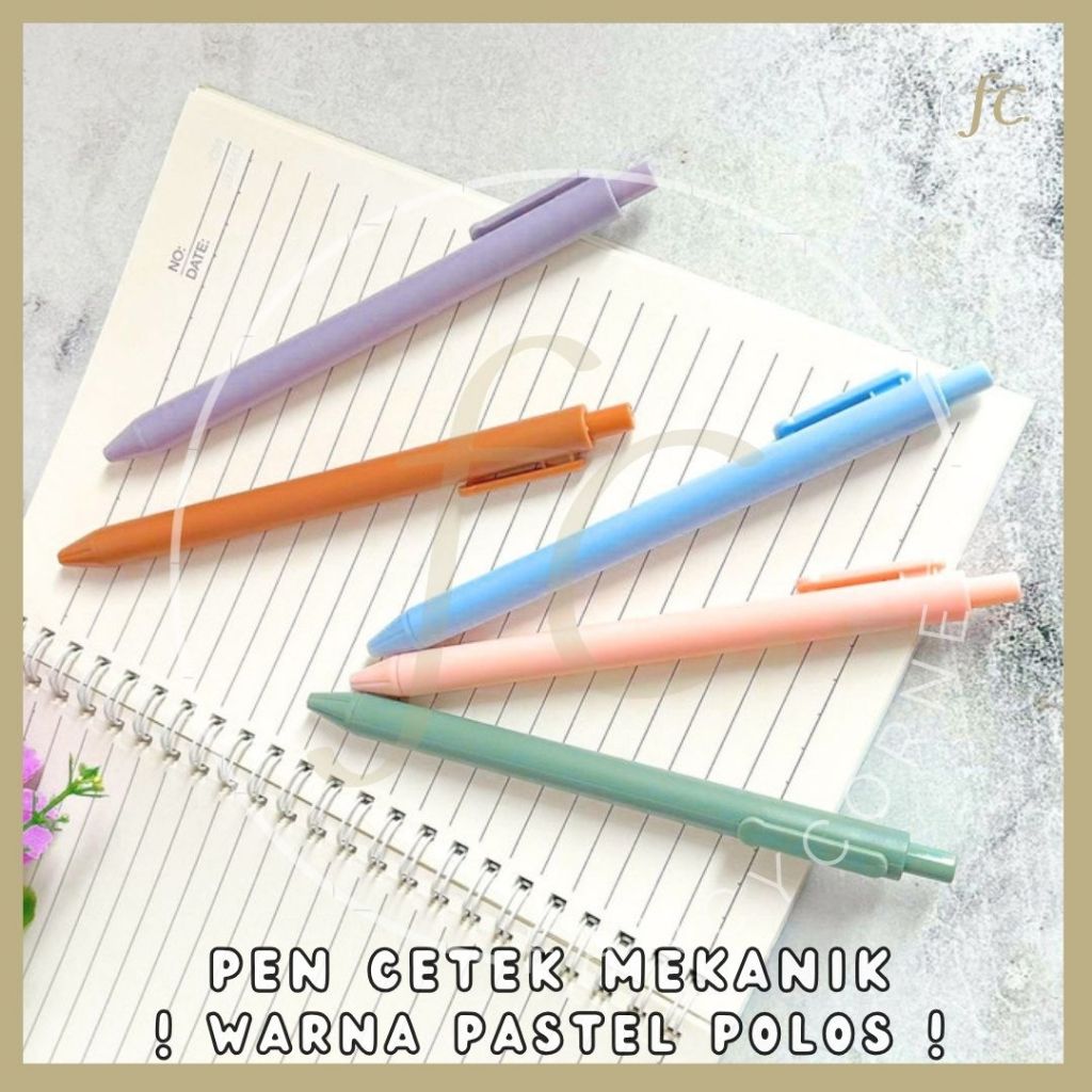 

Pen / Pulpen / Bolpen Gel Cetek Mekanik Pastel Tinta Hitam Mewah Makaron Macaron V2 PC-1223 Alat Tulis ATK Lilac Ungu Cream Muji Polos Harga Grosir Murah Ready COD