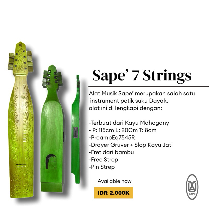 Sape Dayak 7 Senar
