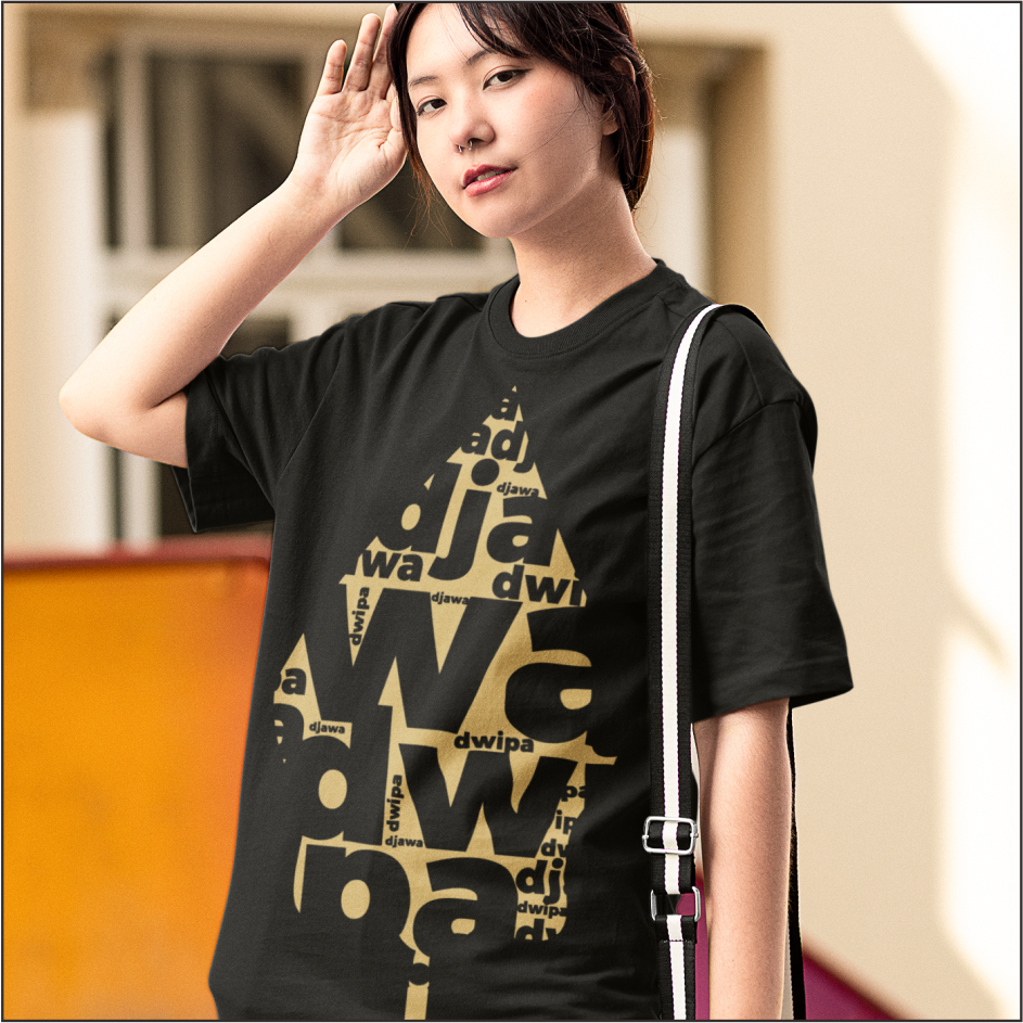 A1 djawa dwipa | Kaos Gunungan wayang jawa, kata2, kata, tulisan kejawen, aksara, bijak, pria wanita