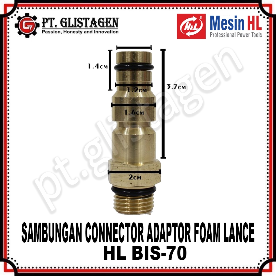 HL Adaptor Foam Lance BIS 70 Sambungan Nozzle Foam Lance BIS-70 Adaptor Foam Lance BIS70