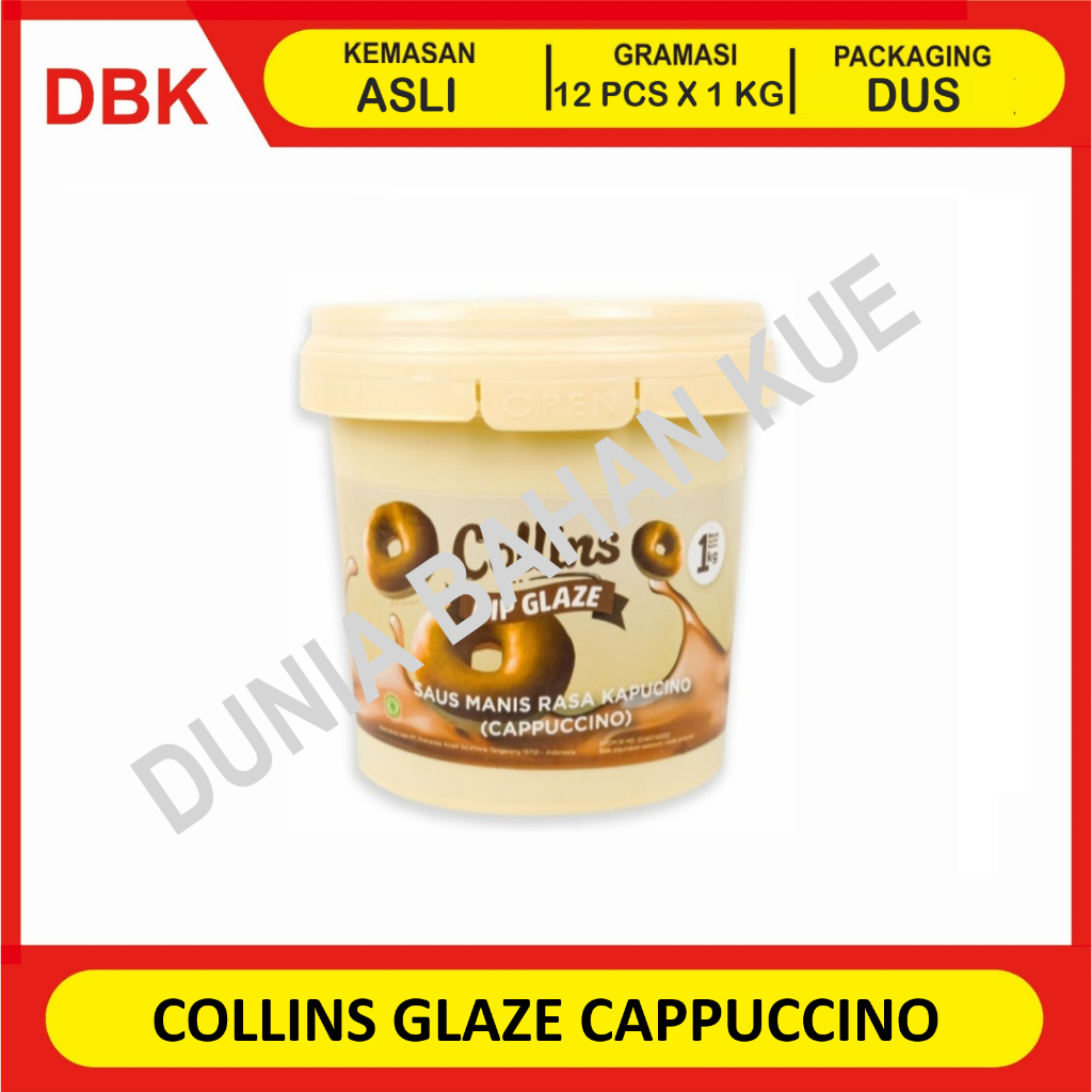 

COLLINS DIP GLAZE 1 KG SELAI TOPPING CAPPUCINO - 1 DUS 12 PCS