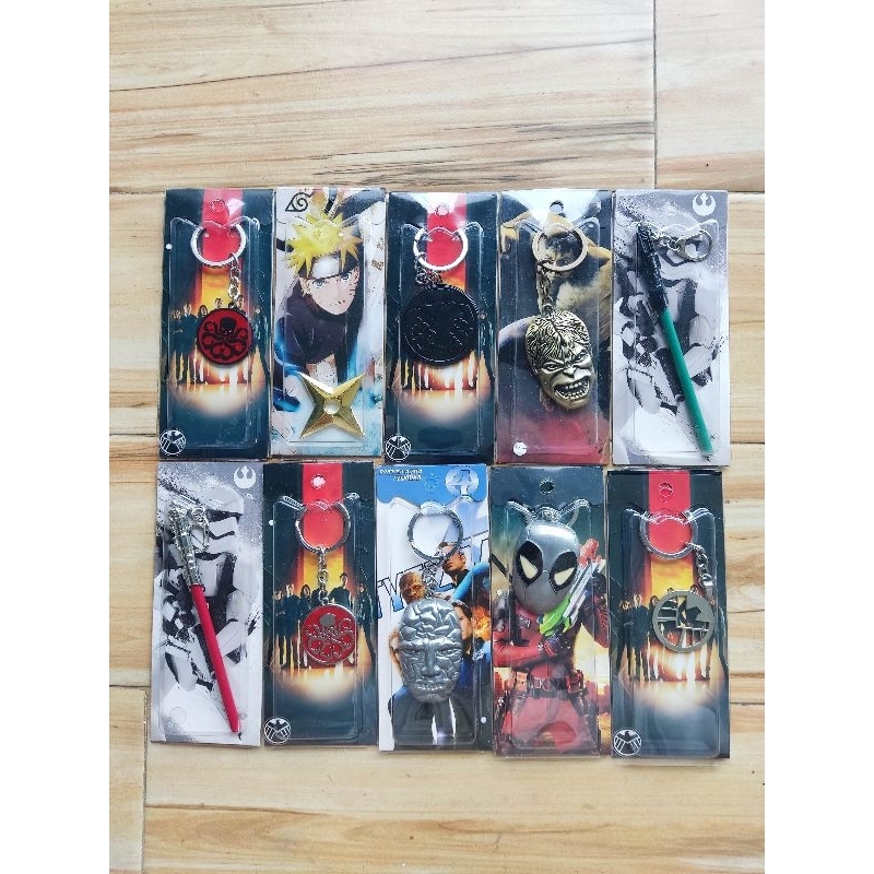 gantungan kunci karakter hero anime komik keychain asesories mobil boy