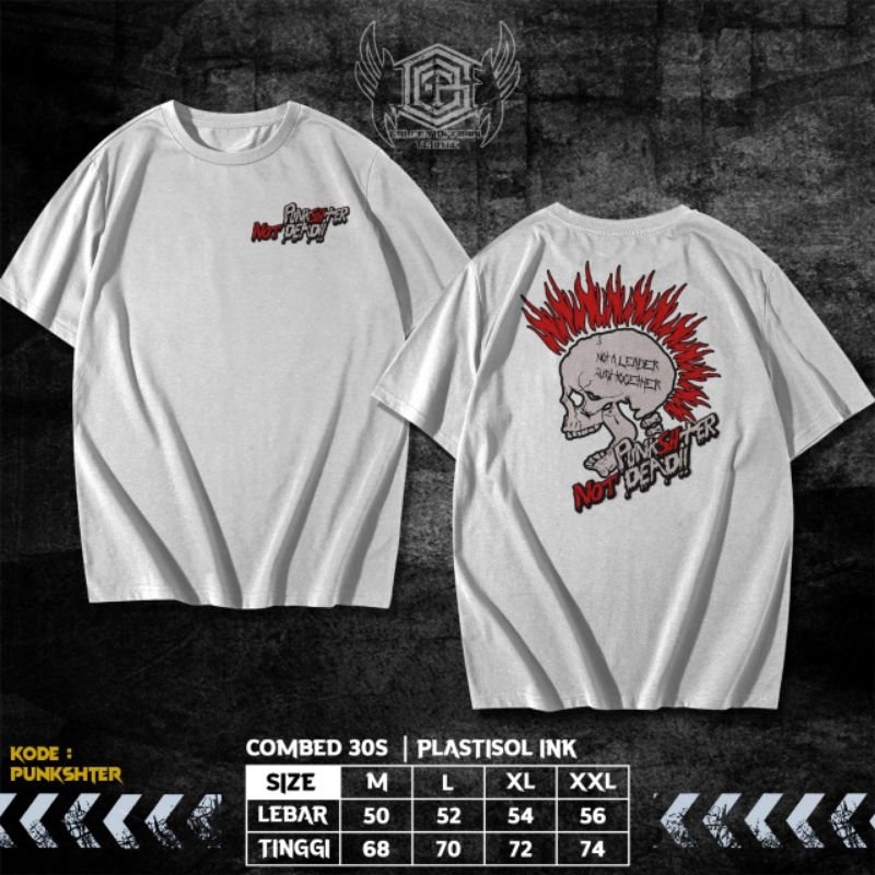 KAOS PUNKSHTER NOT DEAD KAOS PUNKSHTER KEKINIAN KAOS TERLARIS