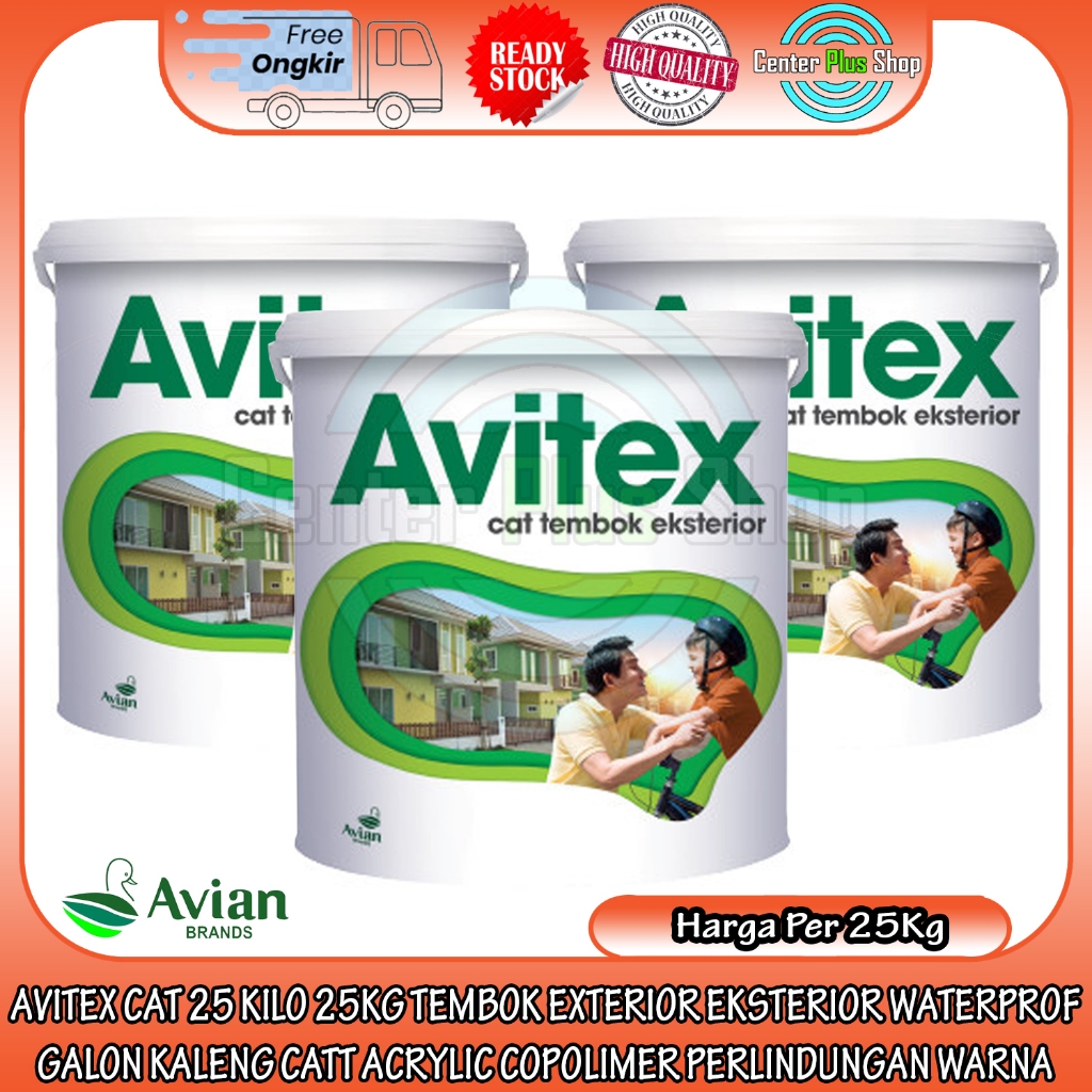 AVITEX CAT 25 KILO 25KG TEMBOK EXTERIOR EKSTERIOR WATERPROF GALON KALENG CATT ACRYLIC COPOLIMER PERL