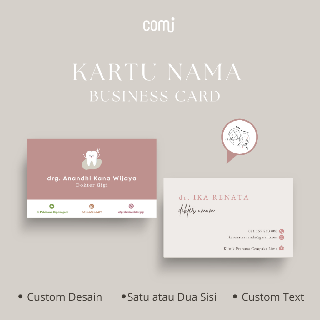 

Kartu Nama - Name Cards - Kartu Nama Custom - Kartu Nama Murah - Nametag - Comi Official Store