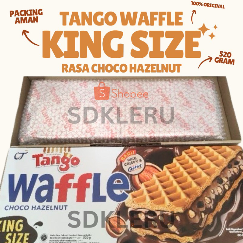 Tango Waffle King Size Choco Hazelnut 520gr Tango wafer ukuran Jumbo King Size Wafer besar