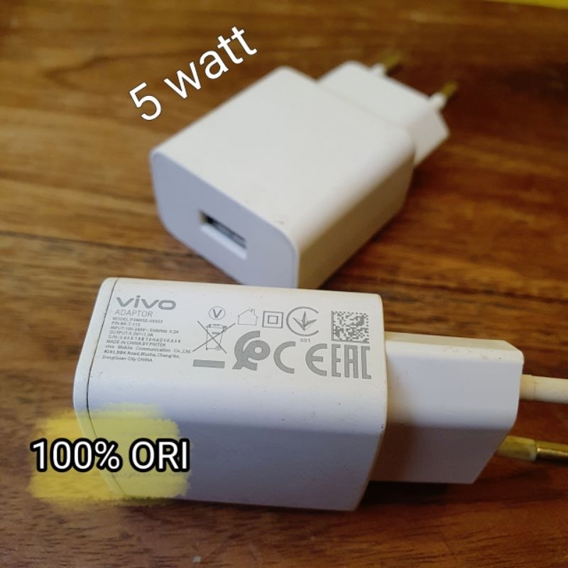Adaptor Vivo 1A Copotan Original Bawaan Hp Y21 Y53 Y3i Y53i Y55 Y55s Y71 Y81. 100% Ori (Second)