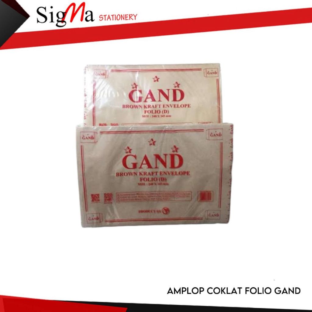Amplop Coklat Folio Gand / Amplop Folio Coklat GAND