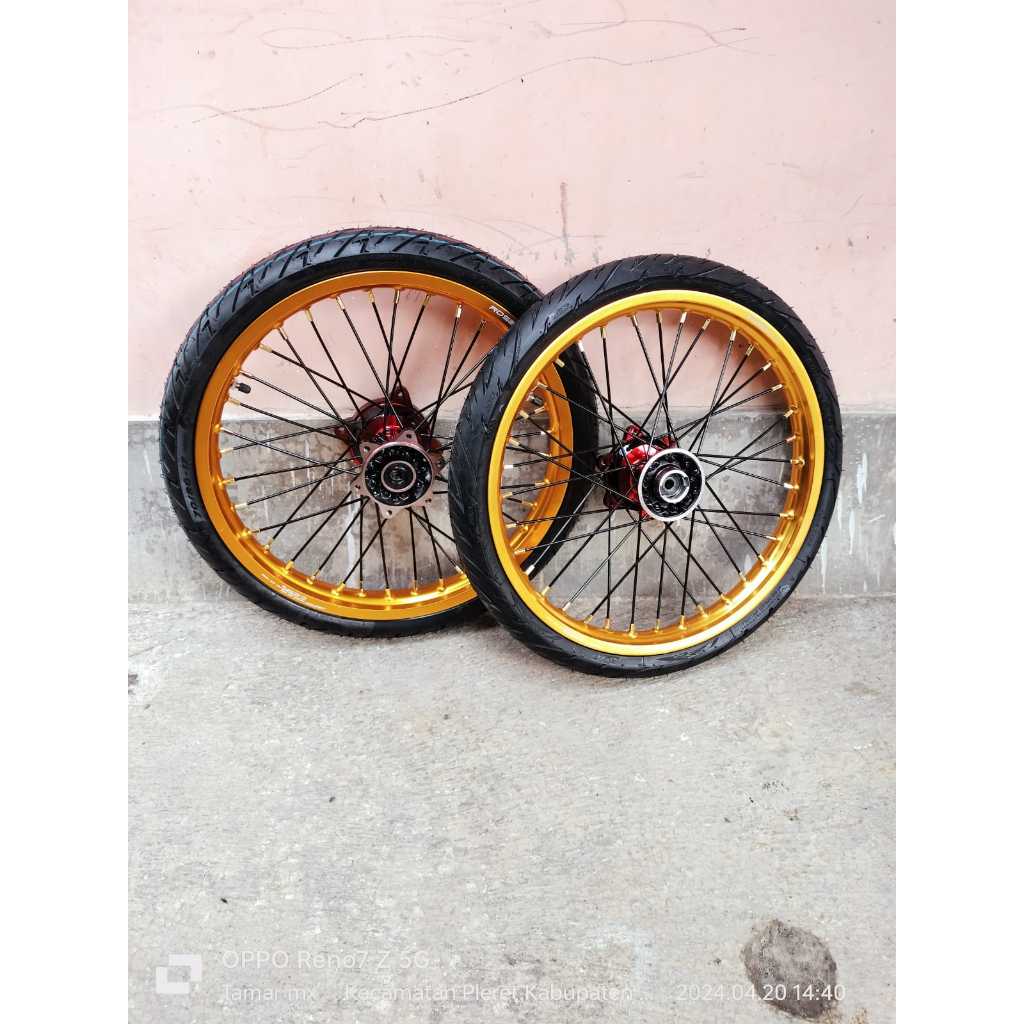 Roda Surex D-Tracker Ring 17 Wheelset Ban Cacing KLX Ukur 140/160