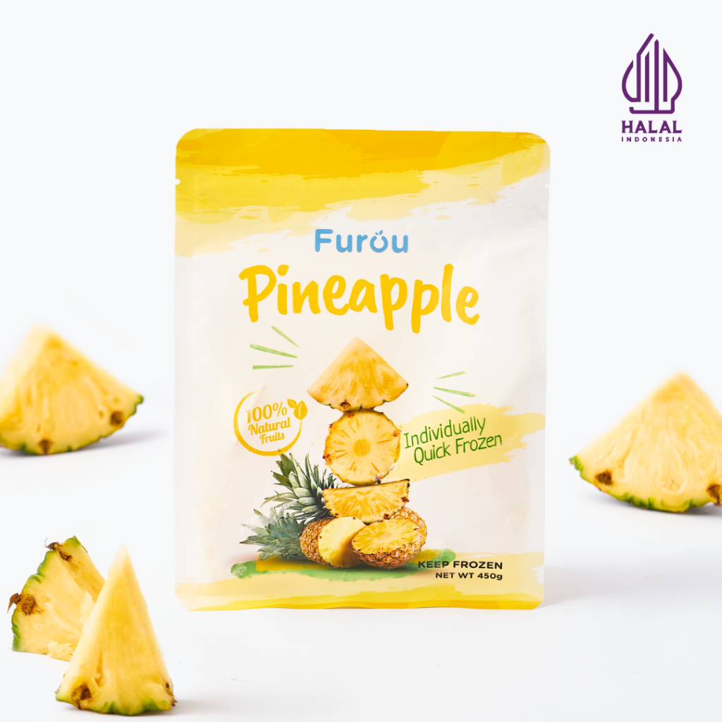 

FUROU Frozen Pineapple (IQF) | Buah Nanas Beku | 450 gram