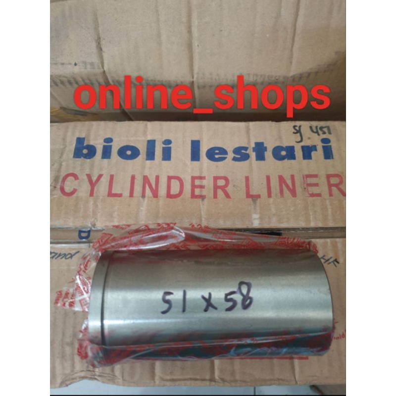 Cylinder liner foring boring karisma mio m3 f1 lubang 51 luar 58 / 59 / 60 panjang 118 BIOLI