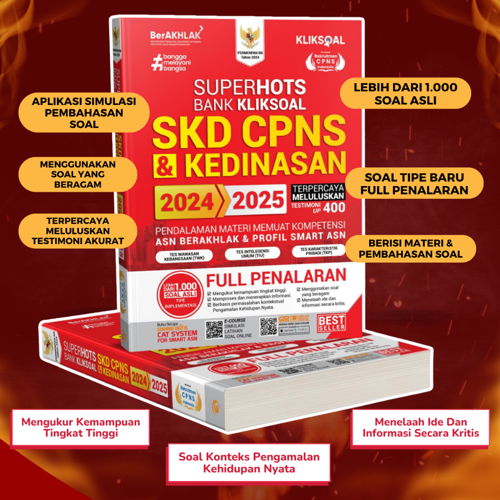 BUKU SUPER HOTS BANK KLIK SOAL SKD 2024-2025 ASLI