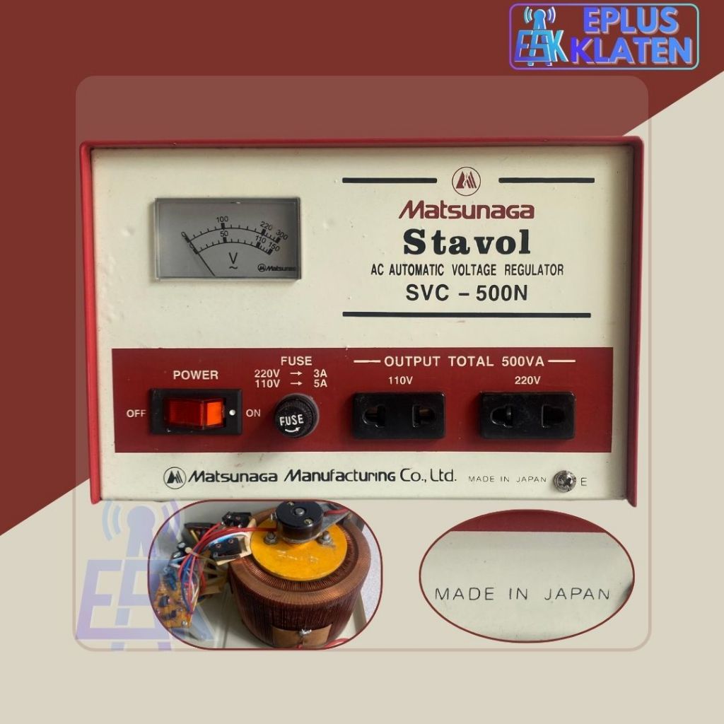 Matsunaga Matsuviva stabilizer 500va Japan stavolt 500w 500watt svc500n PS194