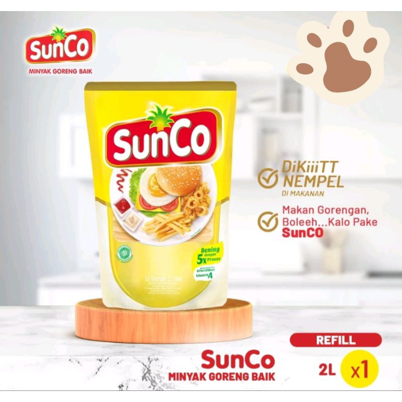 

Sunco minyak goreng kemasan pouch isi 2 Liter