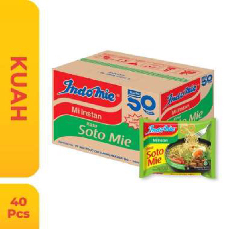 

Indomie Soto Mie Instan 70 g [40 Pcs/ 1 Karton]