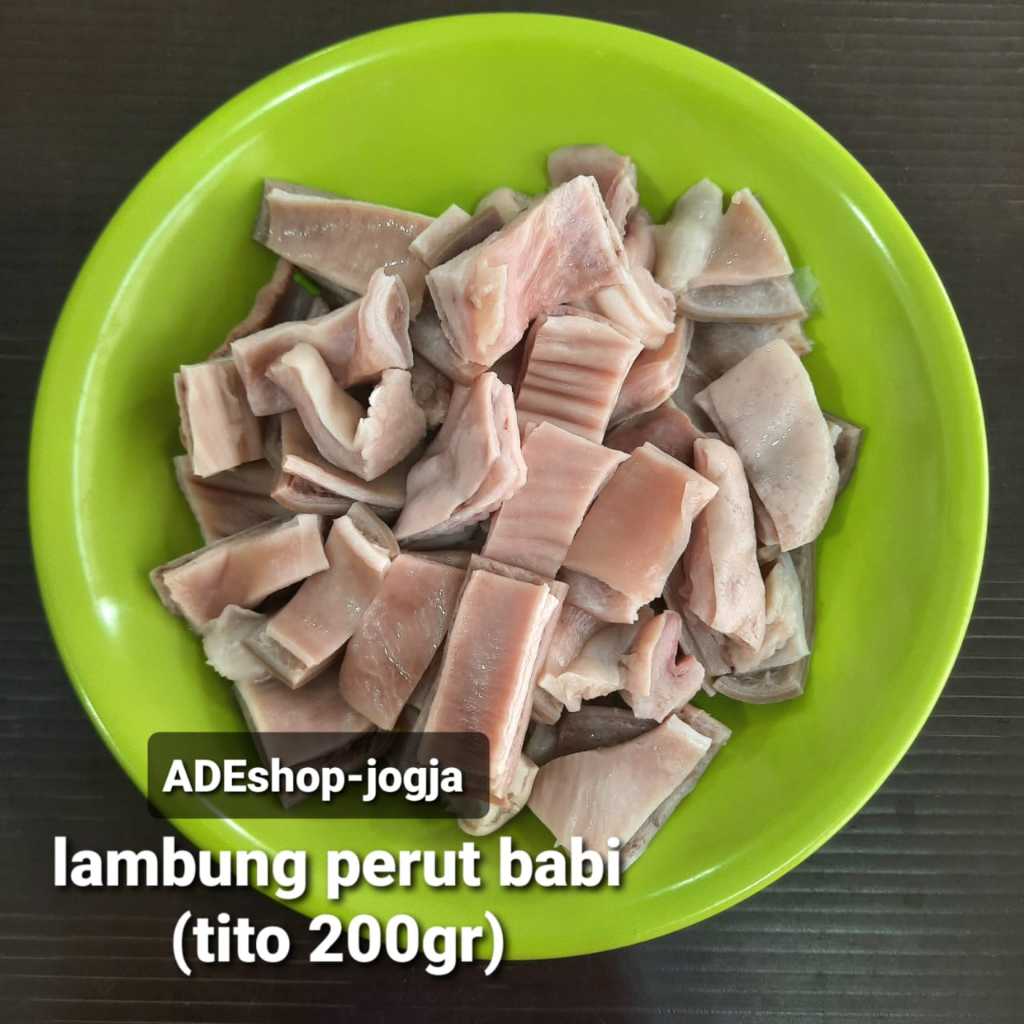 

tito perut lambung babi 200 gr cutu matang sudah direbus potongan siap masak