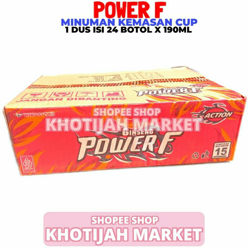 

Minuman Power F Ginseng Action 1 Karton Isi 24 Cup 190ML