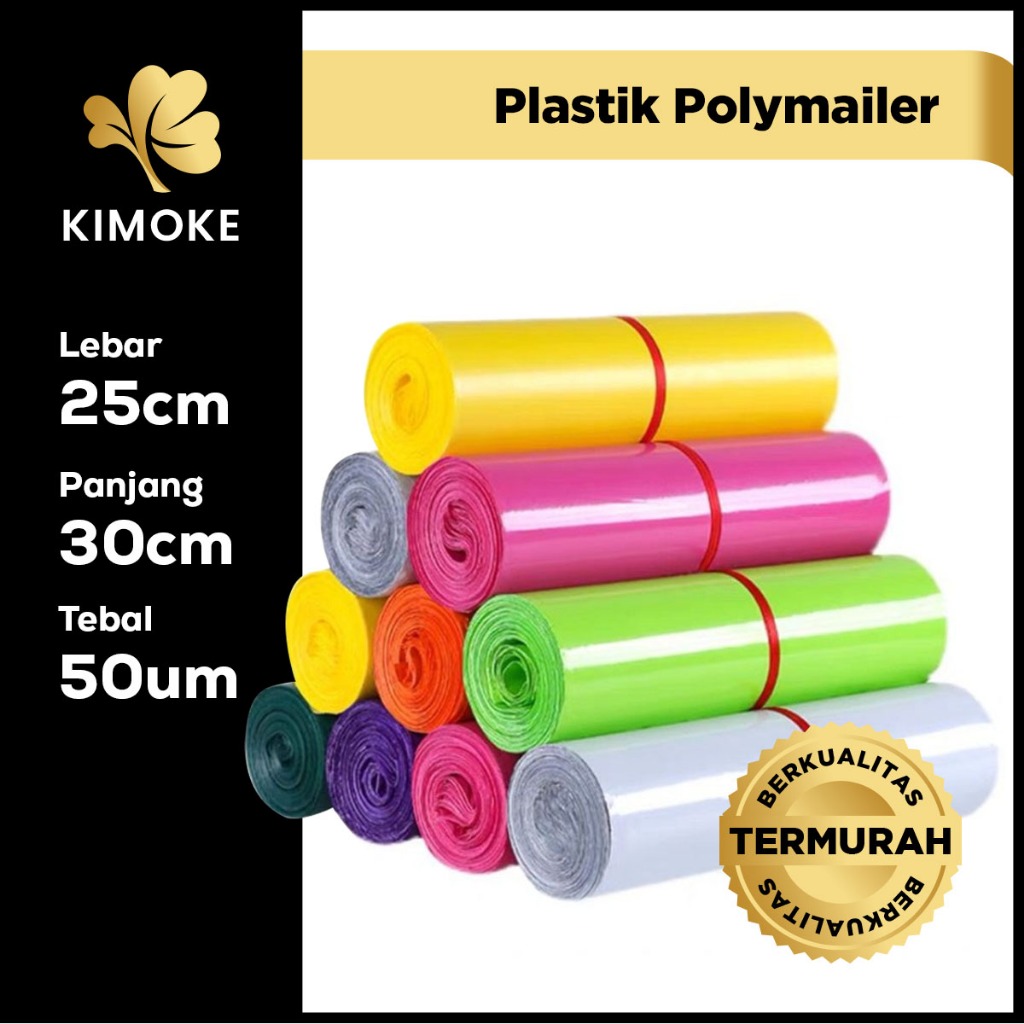 

KIMOKE Plastik Polymailer 25 cm x 35 cm (50 mikron)