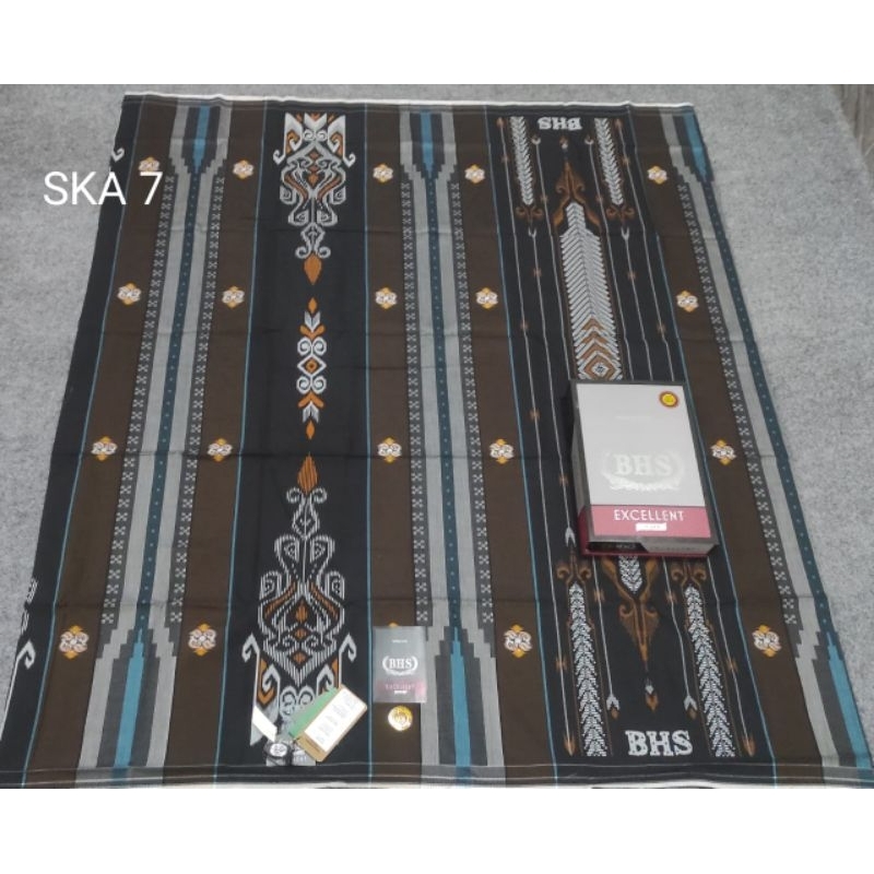 Sarung BHS Excellent Mercerized Motif SKA SCK Mix Grade Silver