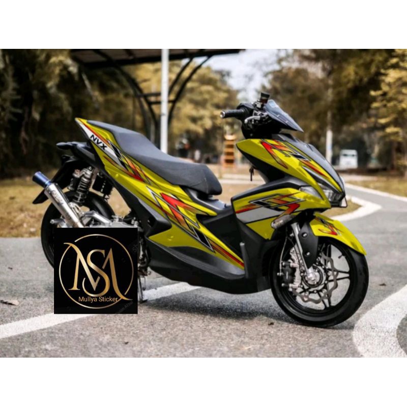 stiker decal motor aerox old full body grafis mvx kuning