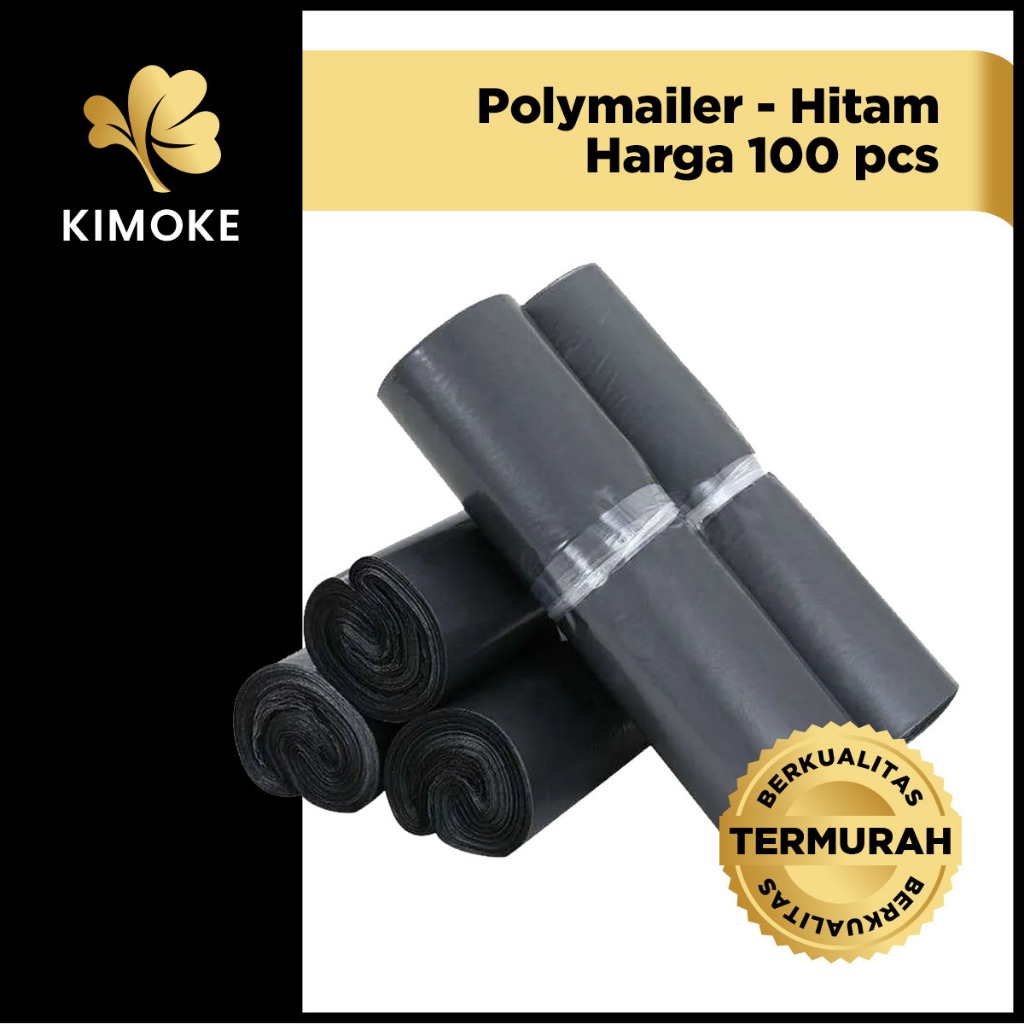 

KIMOKE Plastik Packing Polymailer - 100pcs - Hitam