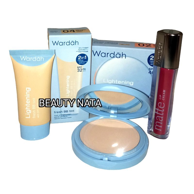 Paket Wardah Bedak 3in1 Original BPOM