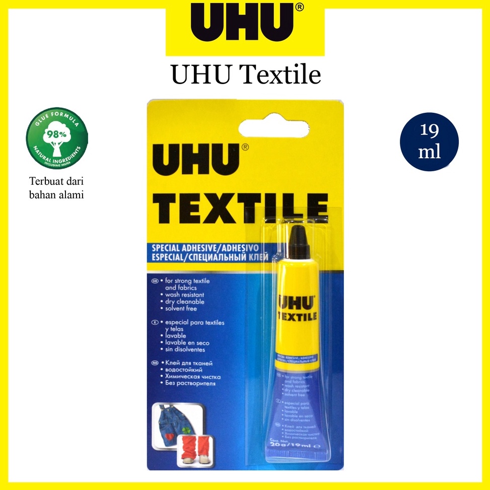 

Lem UHU Textile 19 ML Bisa Untuk Baju Celana dan Kain Yang Kuat Adhesive Original Made In Germany KODE D7N2