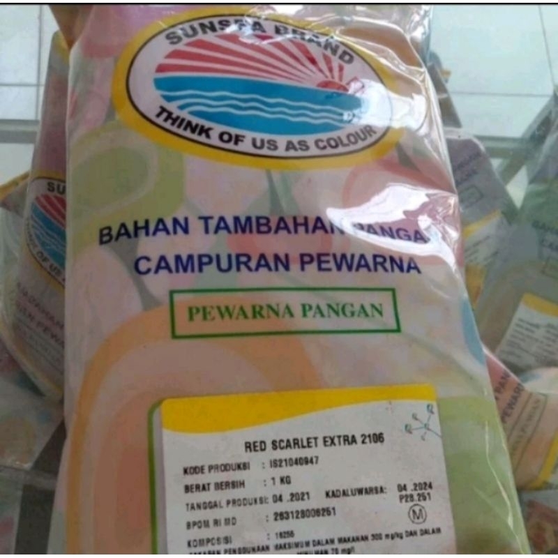 

Pewarna makanan Merah/Red Scarlett 100gr