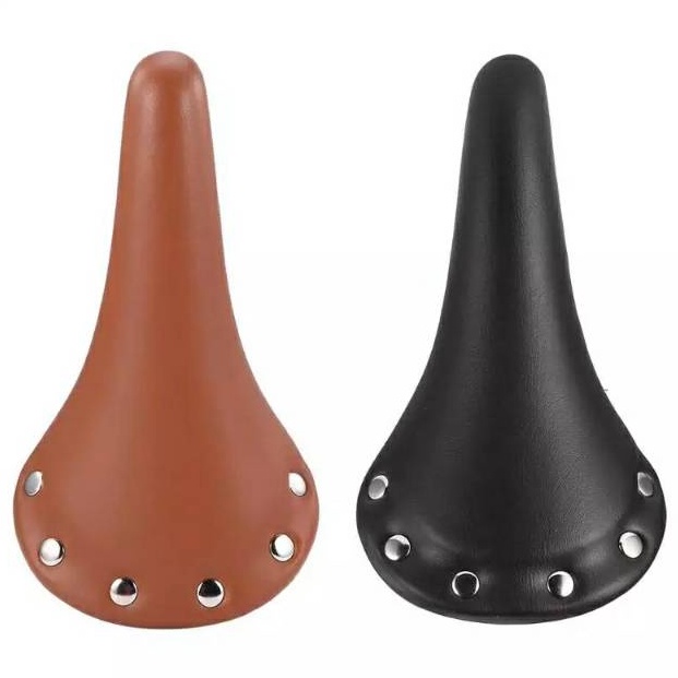 CHEKOUT Sadel Sepeda Klasik Paku Vintage Retro Saddle Classic el Kulit