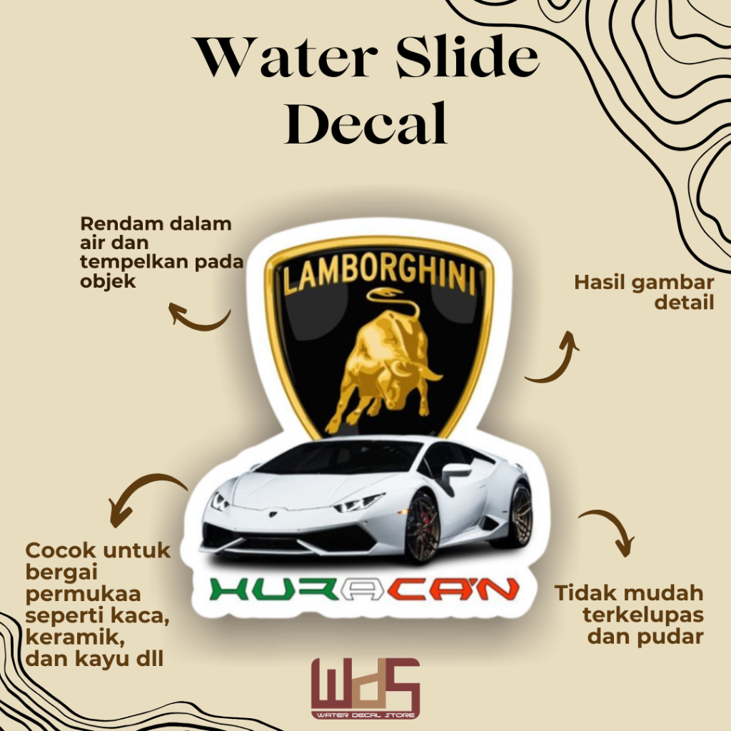 

WATER SLIDE DECAL MOBIL / DECAL AIR / STIKER AIR / MERCHANDISE