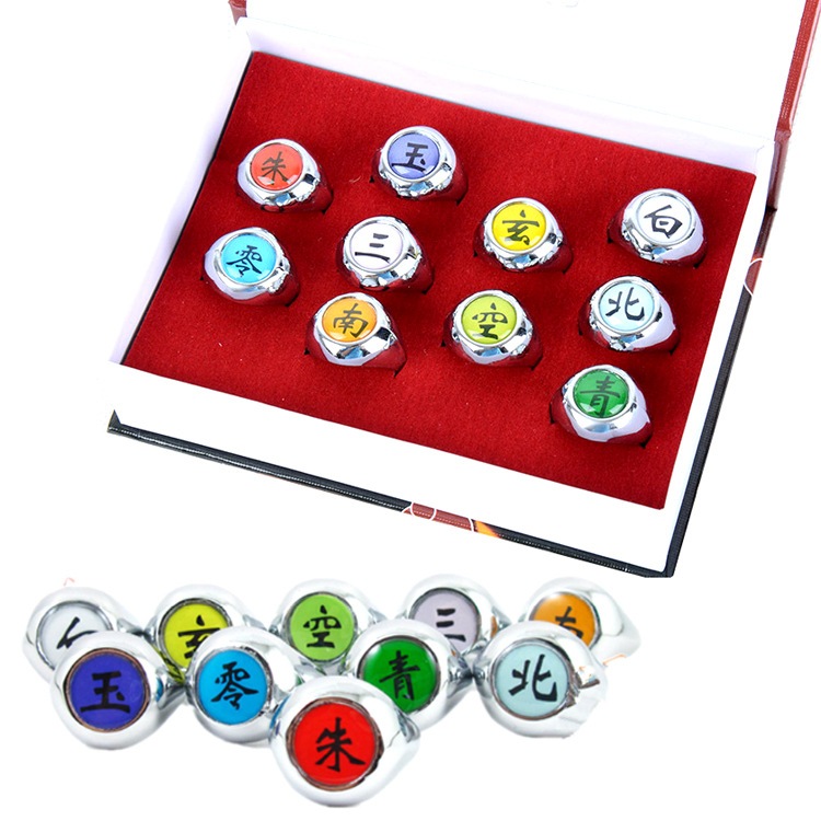 Figure Cincin Akatsuki Ring Set 10 Pc Figure Naruto Cincin Naruto New Limited Editon