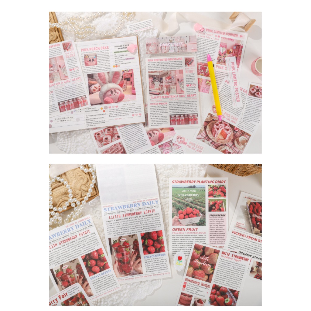 

IK6 09 50Pcs Paper Traces moon and stars sinking series material Journal Decor Kertas Dekorasi Buku