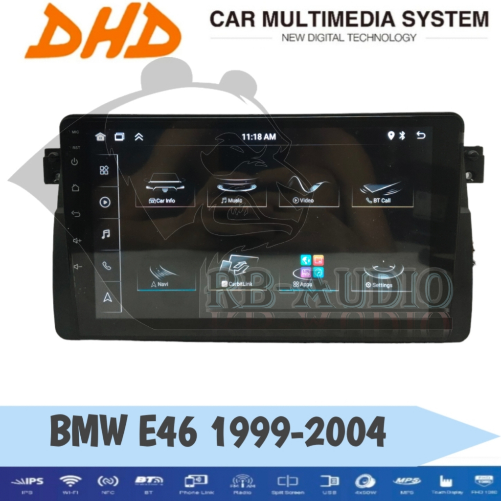 Head Unit Android DHD BMW E46 318i 323i 325i 1999 - 2004 9 inch + Canbuss