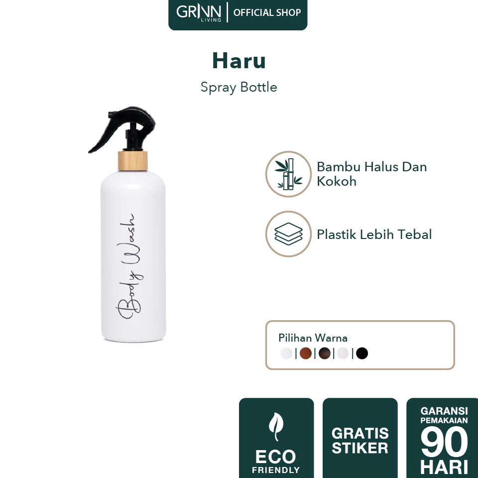 Tidak Diragukan GRINN LIVING Haru Botol Spray Gantung Hand Sanitizer  Disinfektan Refill 5ml Lucu Ae