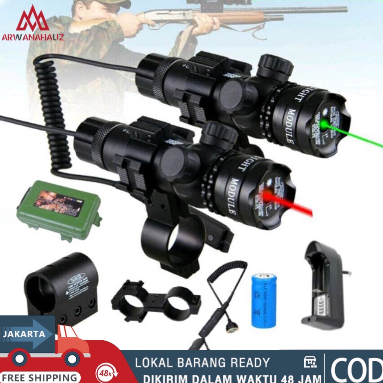 HARGA TERMURAH Nyala Hijau dan Merah  Scope Siang Malam  Scope Pointer Berburu LASER SENAPAN NYALA H