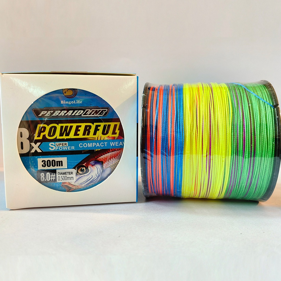 TERBAIK Benang Pancing PE 3m Jalinan Garis Jepang X4 X8 Kuat 79lb Anti Gigitan Tali Pancing Panjang 