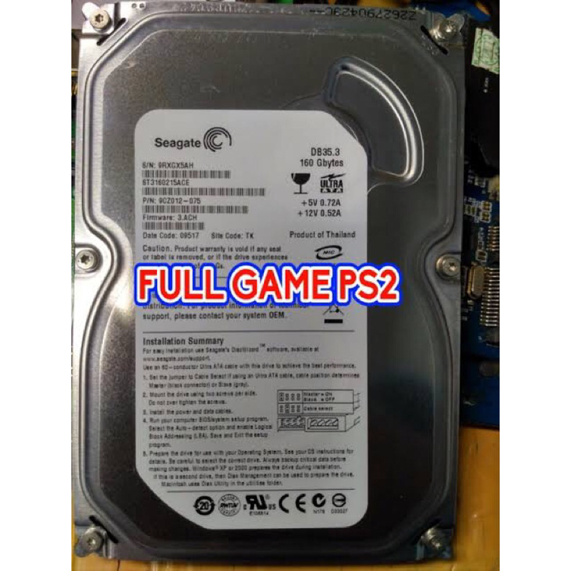 Hardisk Ps 2 FullGame 120gb